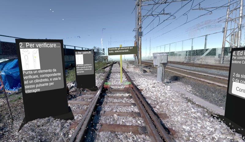 Figure 1: Stretch of railway infrastructure in virtual reality.