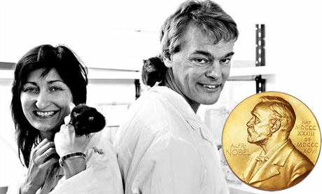 Professors May-Britt Moser and Edvard Moser at the Norwegian University of Science and Technology have been awarded the Nobel Prize for 2014 in Physiology or Medicine. Photo: Geir Morgen.