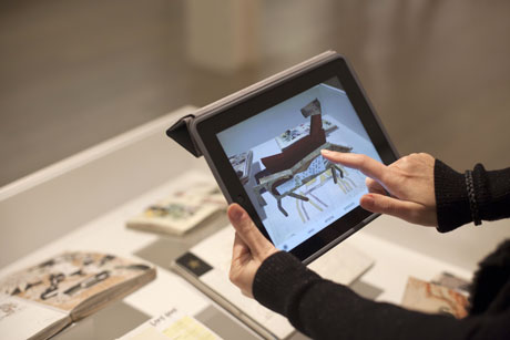 Figure 1: The AR application in the exhibition.