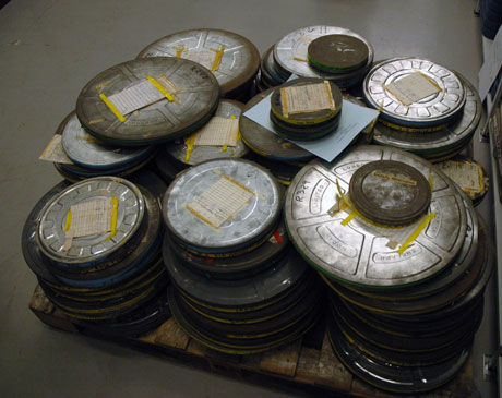 Figure 1: Film cans in a film archive.