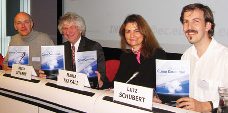 From left: Burkhard Neidecker-Lutz, Keith Jeffery, Maria Tsakali and Lutz Schubert.