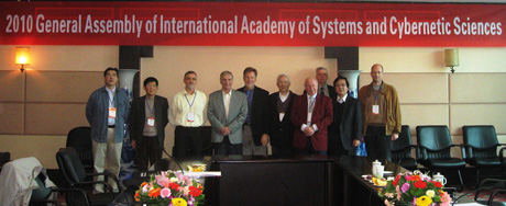 First general assembly of the International Academy of Systems and Cybernetic Sciences.