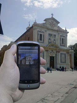 Figure 1: Tourist information on a smartphone.