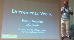 Invited speaker Prem Devanbu, from University of California at Davis
