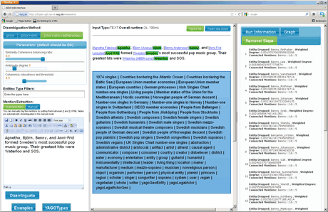 Figure 2: Screenshot of the AIDA user interface in a browser window