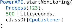 Figure 2: Example of PowerAPI requirement