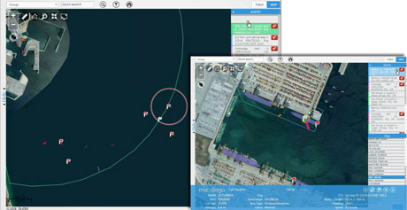 Figure 2: Event display to operators in the Posidonia Operations port system.
