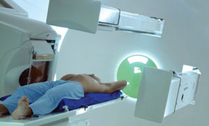 View of the proton therapy treatment room. Picture courtesy of IBA, s.a.