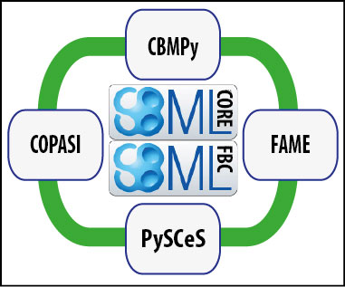 Figure 1: The use of open standards for encoding models enables the integration of multiple models and tools.