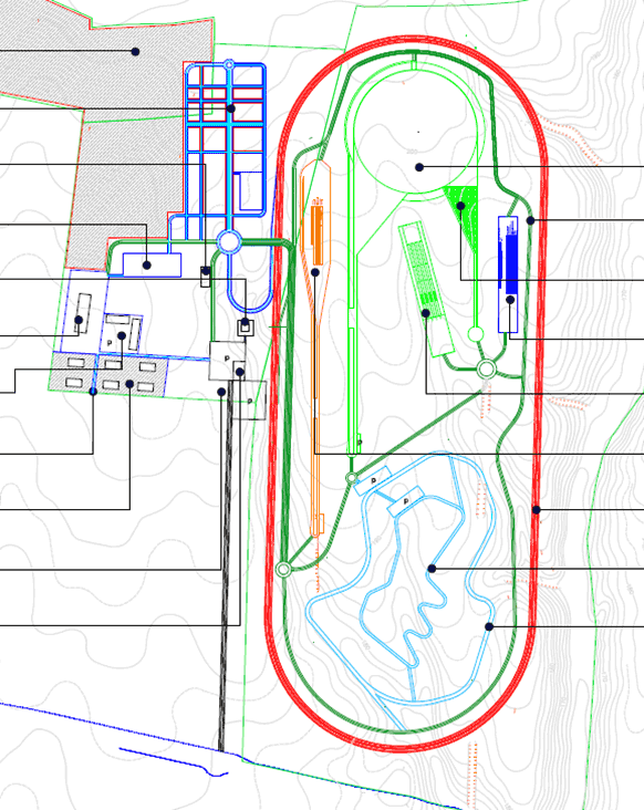 Figure 3: Automotive proving ground dedicated to autonomous vehicle testing and validation at Zalaegerszeg.