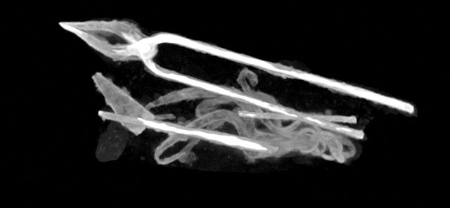 Figure 2: View of the internal structure of the block with CT scan.