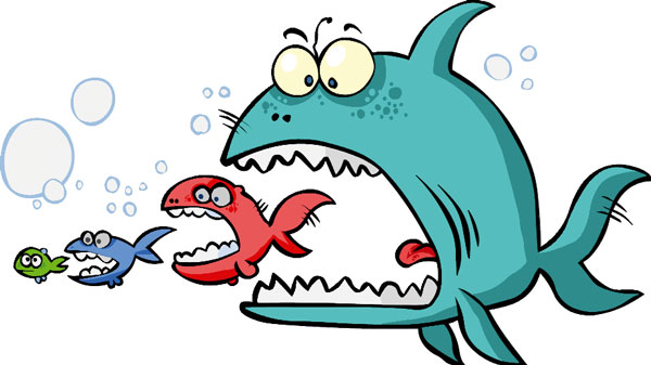Large study series are more likely when they include initial promising results within the series than when they include very disappointing ones, just like the availability of the big fish in the cartoon depends on specific smaller fish available.  Image: Bobb Klissourski (Shutterstock)