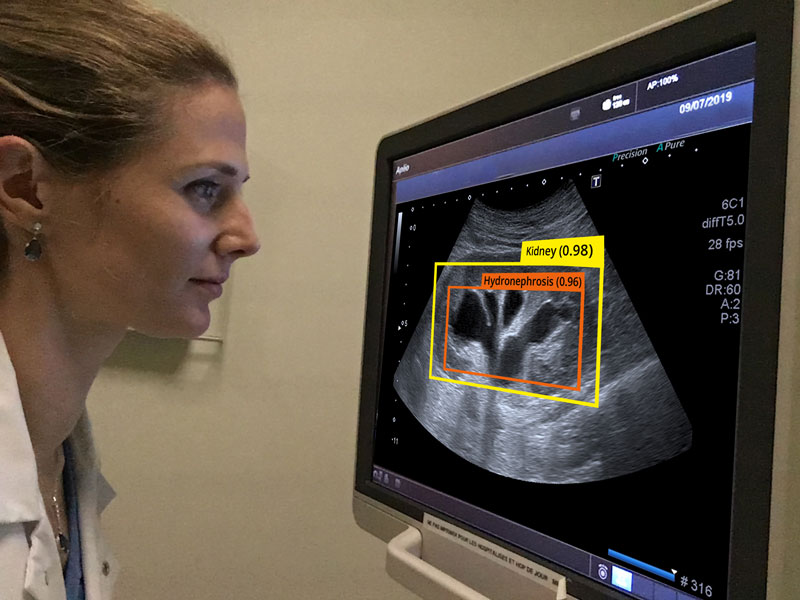 This concept-image depicts how physicians could use deep learning algorithms in their future practice.