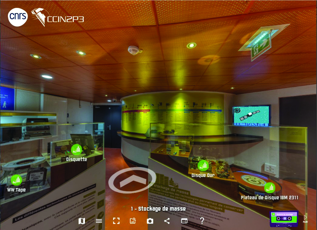 Figure 1: Virtual tour of the IN2P3 Computer Museum.