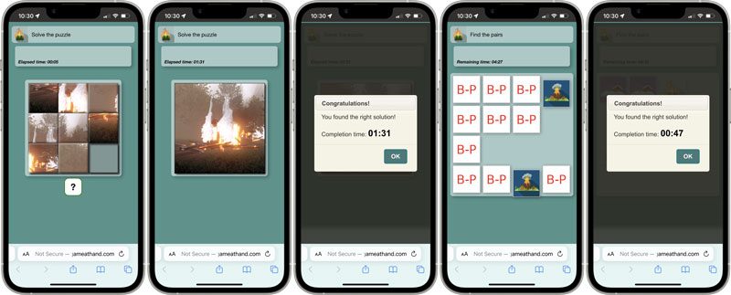 Figure 2: Screenshot from gamified mobile app for the B-prepared project.