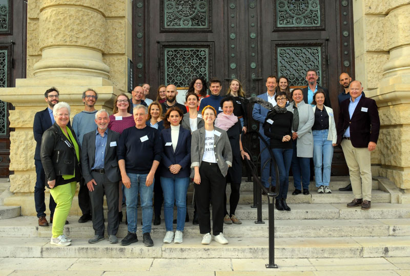 Group photo, 3rd General Assembly of the EOSC Support Office Austria / Austrian EOSC Mandated Organisation, in the Museum of Natural History Vienna. 18 October 2023. Photo: ©NHM Wien, Alice Schumacher.