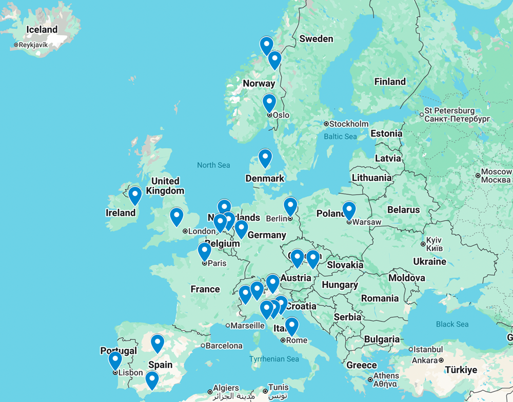 Figure 1: The annual conference of ERCIM’s FMICS WG has been organised all over Europe.
