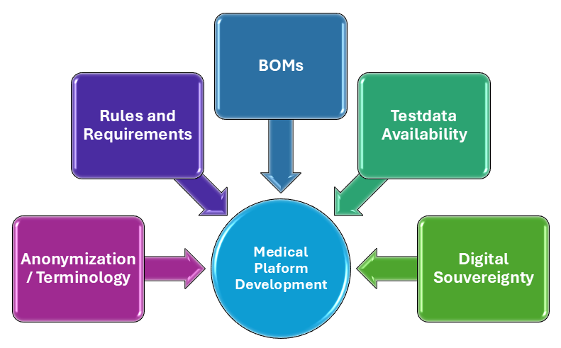 Five selected challenges for real-world medical data exchange environments