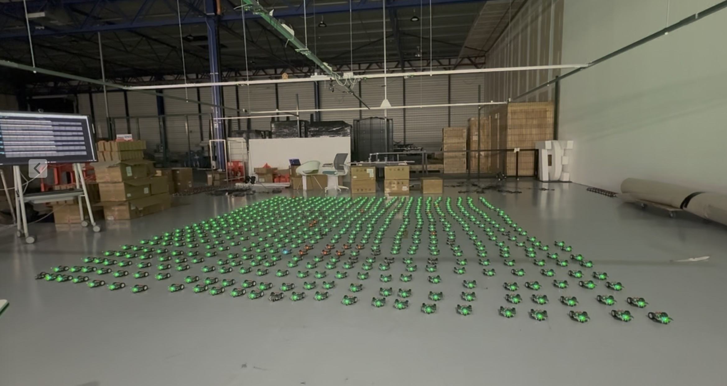 Figure 1: The OpenSwarm testbed of 725 DotBots.