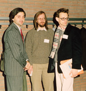 The first 'ERCIM fellows' Michal Haindl (left) and Eric Rutten (right) during an ERCIM workshop at CWI in Amsterdam in November 1990 (in the center Chris Greenough of RAL, now STFC). More than 200 fellows have been hosted in ERCIM institutes through the Fellowship Programme since its inception in 1990. The first ERCIM fellows Michal Haindl (left) and Eric Rutten (right) during an ERCIM workshop at CWI in Amsterdam in November 1990 (in the center Chris Greenough of RAL, now STFC). More than 200 fellows have been hosted in ERCIM institutes through the Fellowship Programme since its inception in 1990.