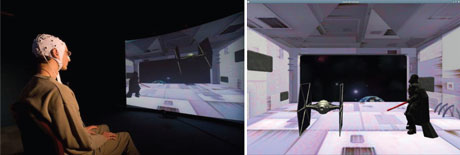 Figure 2: OpenViBE applications: virtual-reality application called 