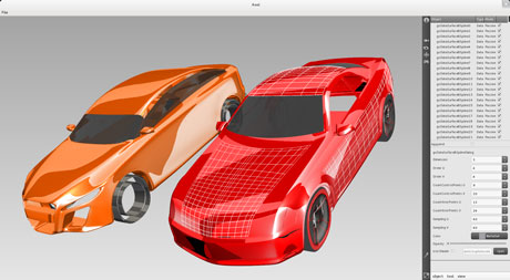 Figure 3: Axel: an algebraic geometric modeler