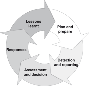 Figure 1: The complete incident management process (ISO 27035)