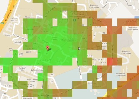 Figure 2: GSM open map generated from collected datasets