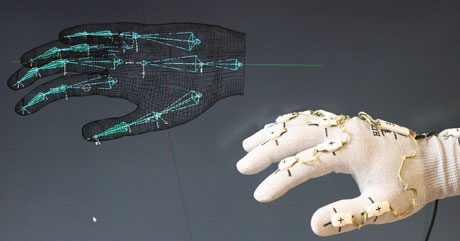 Figure 3: Hand gestures are transmitted to the mobile application using Hagdil gesture descriptors.